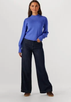 blauwe y.a.s. trui yasfonny ls knit pullover s.