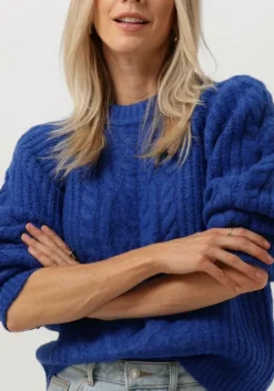 blauwe y.a.s. trui yassulla ls knit pullover