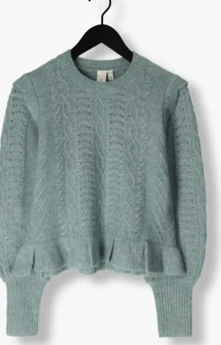 blauwe y.a.s. trui yastumali ls knit pullover s.