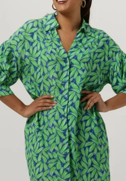 blauwe ydence midi jurk dress palmer