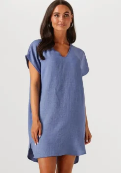 blauwe ydence mini jurk dress danie