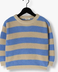 blauwe yuki kidswear trui stripes sweater