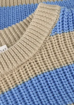 blauwe yuki kidswear trui stripes sweater