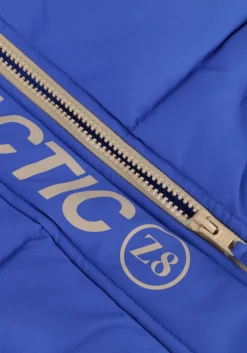 blauwe z8 gewatteerde jas idris