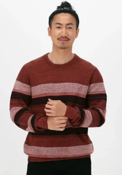 bordeaux cast iron trui r-neck slim fit cotton mouline