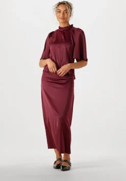 bordeaux co'couture midirok adnacc sateen skirt