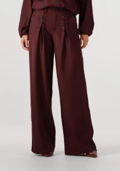 bordeaux co'couture pantalon luna eyelet wide long pant