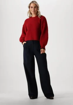 bordeaux co'couture trui coraliecc crop rib o-knit