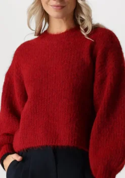 bordeaux co'couture trui coraliecc crop rib o-knit
