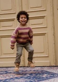 bordeaux daily7 trui chuncky knitted sweater stripe