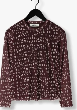 bordeaux haute l'amitié top l'amitie mesh ls o-neck