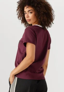 bordeaux haute l'amitié t-shirt neckline logo tee