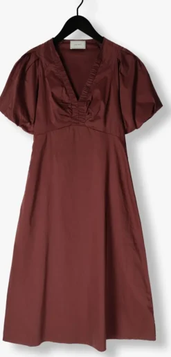 bordeaux neo noir maxi jurk illana poplin dress