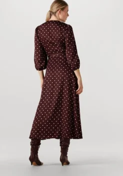 bordeaux neo noir midi jurk malinga dot dress