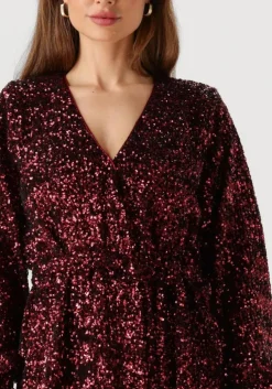 bordeaux omoda atelier mini jurk x iris - ilse