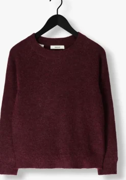 bordeaux selected femme trui slflulu ls knit o-neck