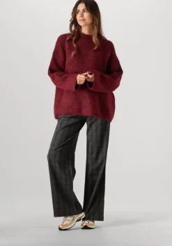 bordeaux selected femme trui slfgabella ls knit o-neck camp