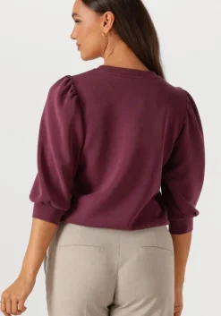 bordeaux selected femme t-shirt slftenny 3/4 sweat top