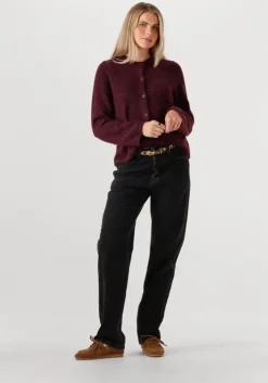 bordeaux selected femme vest slflulu new ls knit cardigan