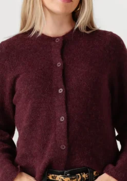 bordeaux selected femme vest slflulu new ls knit cardigan