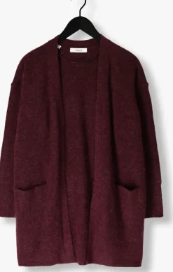 bordeaux selected femme vest slflulu new ls knit long cardigan