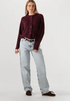 bordeaux selected femme vest slflulu ls knit short cardigan