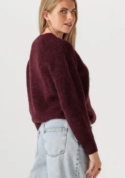 bordeaux selected femme vest slflulu ls knit short cardigan