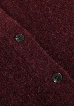 bordeaux selected femme vest slflulu ls knit short cardigan