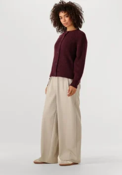 bordeaux selected femme vest slflulu ls knit short cardigan