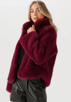 bordeaux silvian heach faux fur jas fur coat arillaga