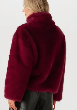 bordeaux silvian heach faux fur jas fur coat arillaga