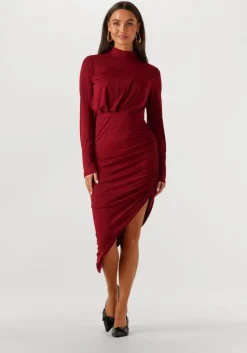 bordeaux silvian heach midi jurk midi dress kirundo