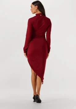 bordeaux silvian heach midi jurk midi dress kirundo