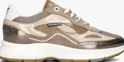 bronskleurig floris van bommel lage sneakers sfw-10101