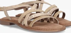 bronskleurig lazamani platte sandalen 75.888
