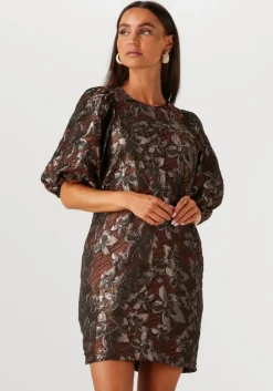 bronskleurig notre-v mini jurk nv-giselda