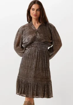 bronzen est'seven midi jurk st trpz dress
