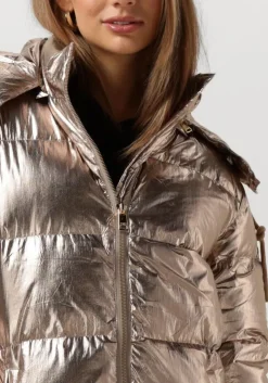 bronzen janice gewatteerde jas derrick