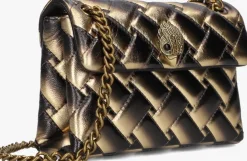bronzen kurt geiger london schoudertas mini kensington