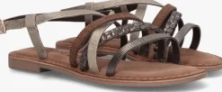 bronzen lazamani platte sandalen 75.888