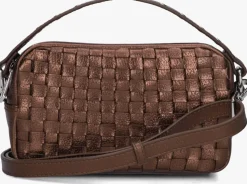 bronzen núnoo schoudertas lyra metallic