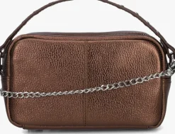 bronzen núnoo schoudertas lyra metallic