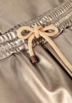 bronzen nono flared broek suna coated flared pants