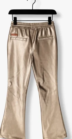 bronzen nono flared broek suna coated flared pants