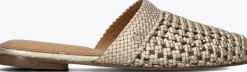 bronzen tommy hilfiger slippers crochet metallic leather