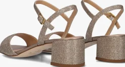 bronzen unisa sandalen met hak kirk