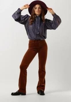 bruine 7 for all mankind flared broek lisha velvet caramel