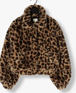 bruine ai&ko faux fur jas dakota pes 611 g