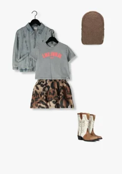 bruine alix mini minirok animal skirt