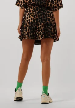 bruine alix the label minirok ladies woven animal wrap skirt